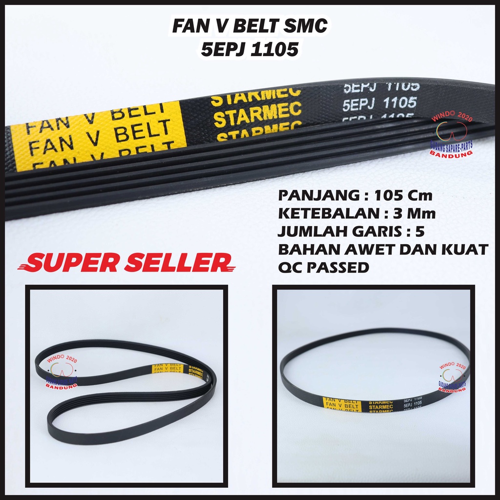 FAN V BELT 5EPJ 1105 | VAN BELT MESIN CUCI | VANBELT | V-BELT | TALI BET  DRYER