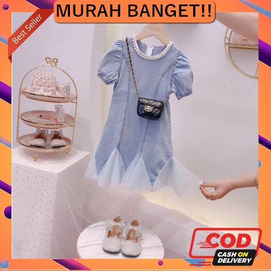 Bayi - 2 Tahun | Hwa Sa Dress Korea - Dres Pesta Fashion Baby Korean S [Cocobaby Jakarta] Denim Pere