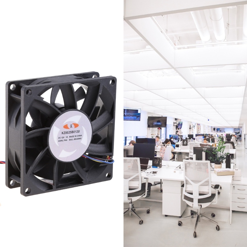 Bt KZ8025B012U 6500RPM PWM Cooler Fan Radiator Sasis 80x80mm Untuk Komputer Desktop