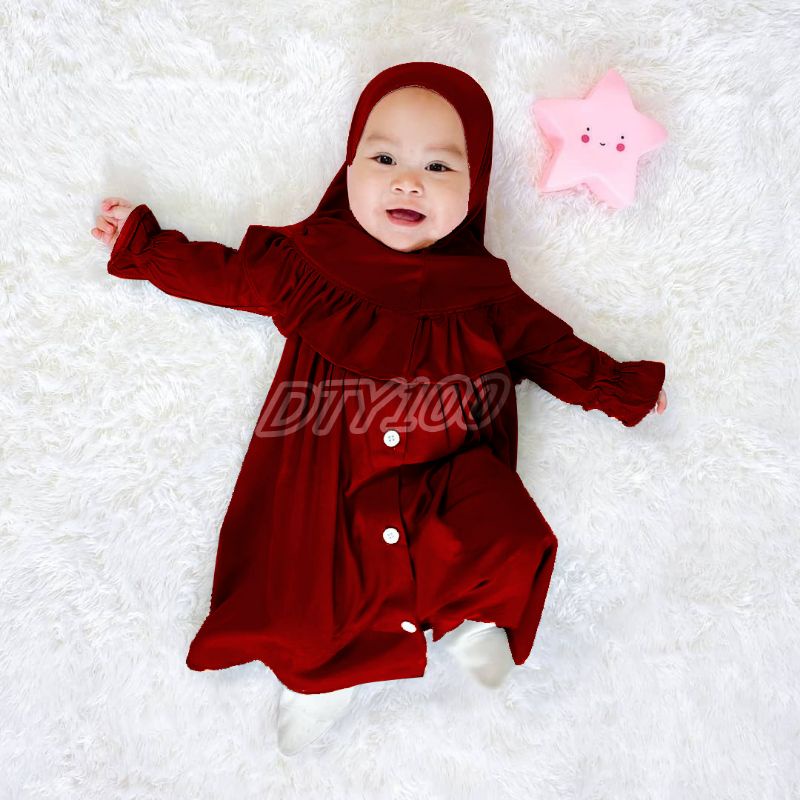 Gamis bayi perempuan newborn BiLqiS 0-6 bulan 6-12 bulan 12-18 bulan