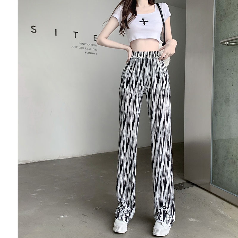 【Blossom】Printed Hippie Loose Wide Leg  Pants  2436