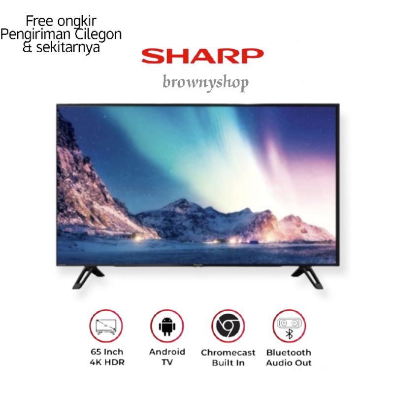 ANDROID TV SHARP 65" 4K HDR 4T-C65CK1X (KHUSUS CILEGON)