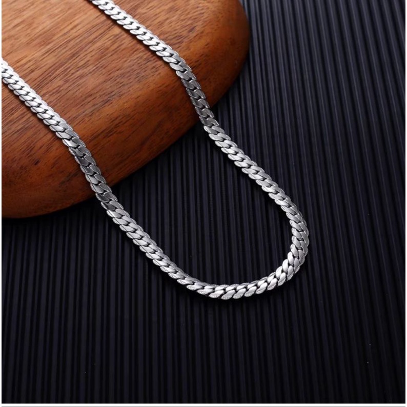 KALUNG RANTAI TITANIUM PRIA STAINLESS STEEL ANTI KARAT TIDAK LUNTUR FASHION LAKI COWOK