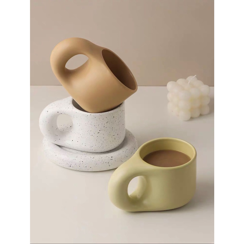 Gelas Kopi /Teh - Mug Coffee / Tea Korean Aesthetic Ceramic