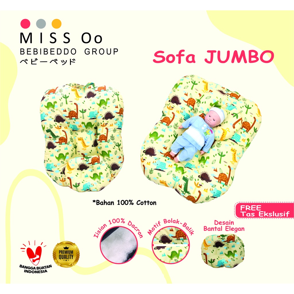 [Jumbo] Sofa Bayi Ukuran Besar / kasur bayi multifungsi ( FREE Bantal + TAS )