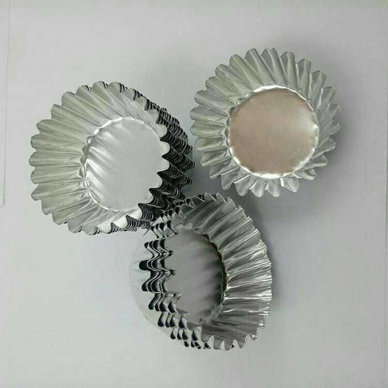 Cetakan pie aluminum isi 20 pcs TIPE D