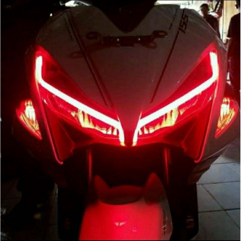 Lampu Alis AES drl LED 30CM Motor/mobil Sepasang Led