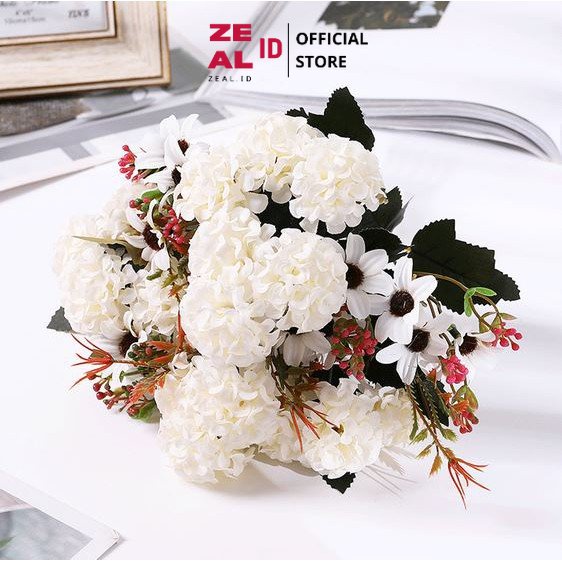 Jual ZEAL-ID - Bouquet Bunga P44 HYDRA Artifisial Dekorasi | Shopee ...