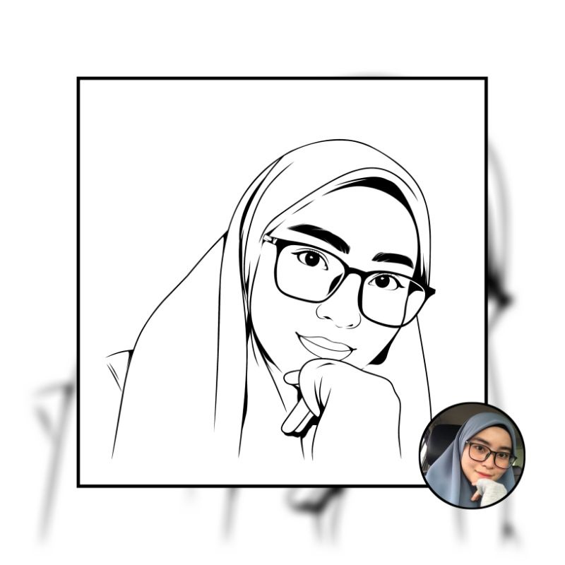 Jasa Edit Foto hitam putih / Line Art Design