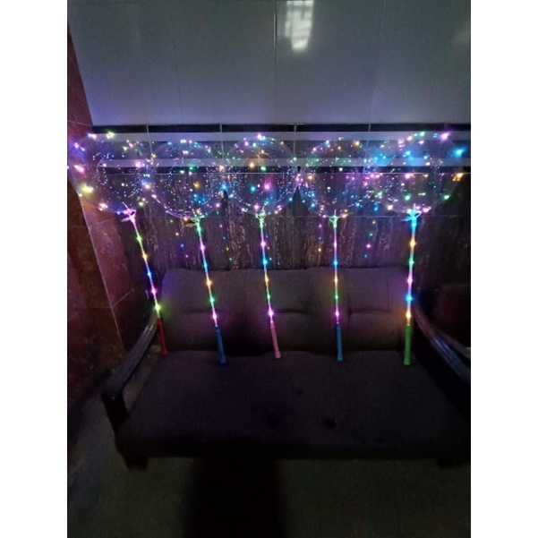 BALON LED RAINBOW WARNA WARNI KERLAP KERLIP | 1 SETT BALON PARTY ULTAH