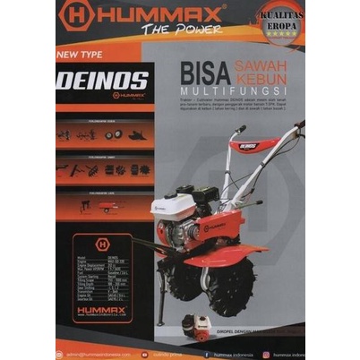 Nw Hummax Cultivator Deinos Mesin Bajak Sawah Basah Kering Multifungsi