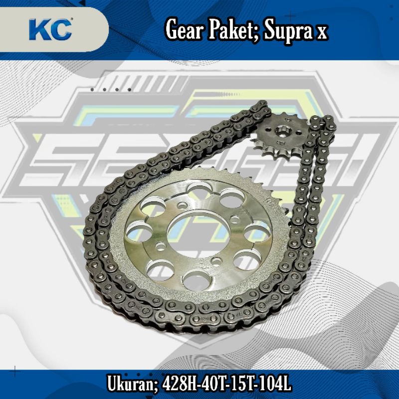 KC GEAR PAKET SUPRA X (428H-40T-15T-104L)