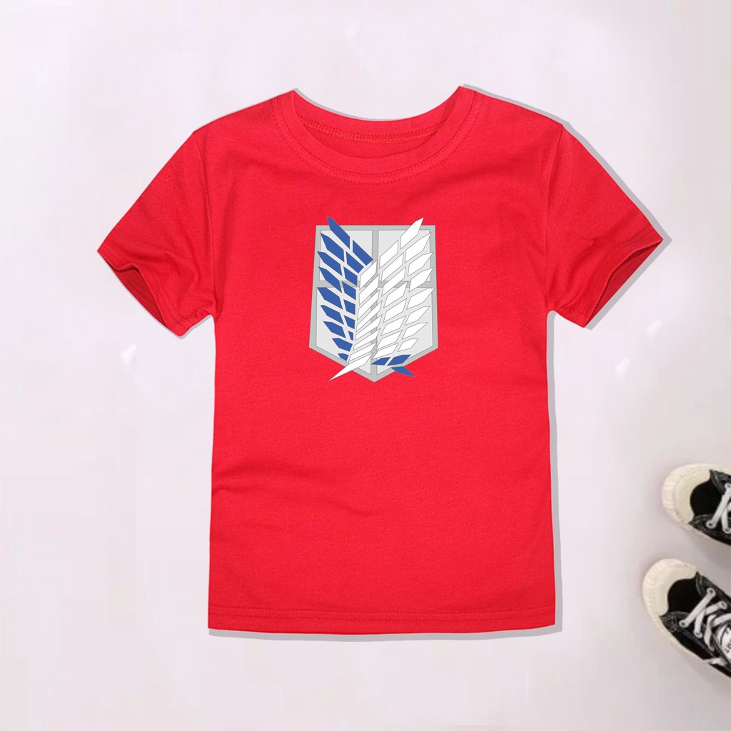 PVJ - Kaos Anak AOT Anime Attack On Titan Baju Tangan Pendek