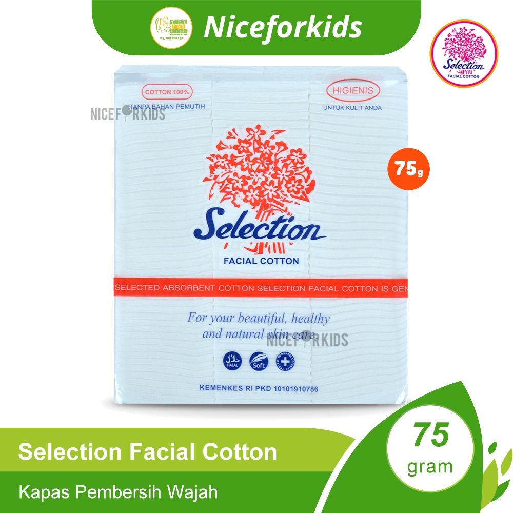 Selection Facial Cotton 35GR / Selection Facial Cotton 75GR / Kapas Pembersih Wajah / Kapas Wajah