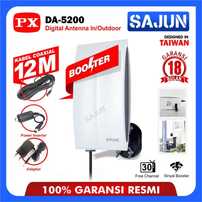 ANTENA TV DIGITAL Antena Digital TV Indoor/Outdoor Px Digital TV DA5200 segala arah super jernih kab