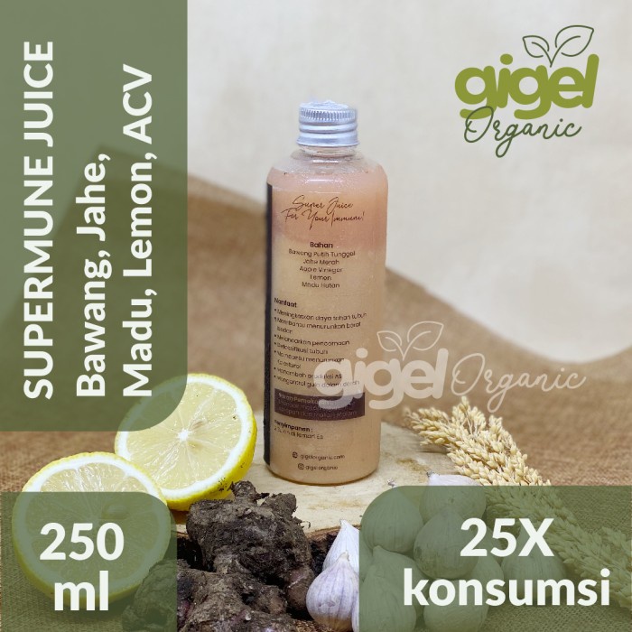 

Gigel Organic Supermune Juice 250Ml Jahe Merah Bawang Putih Tunggal