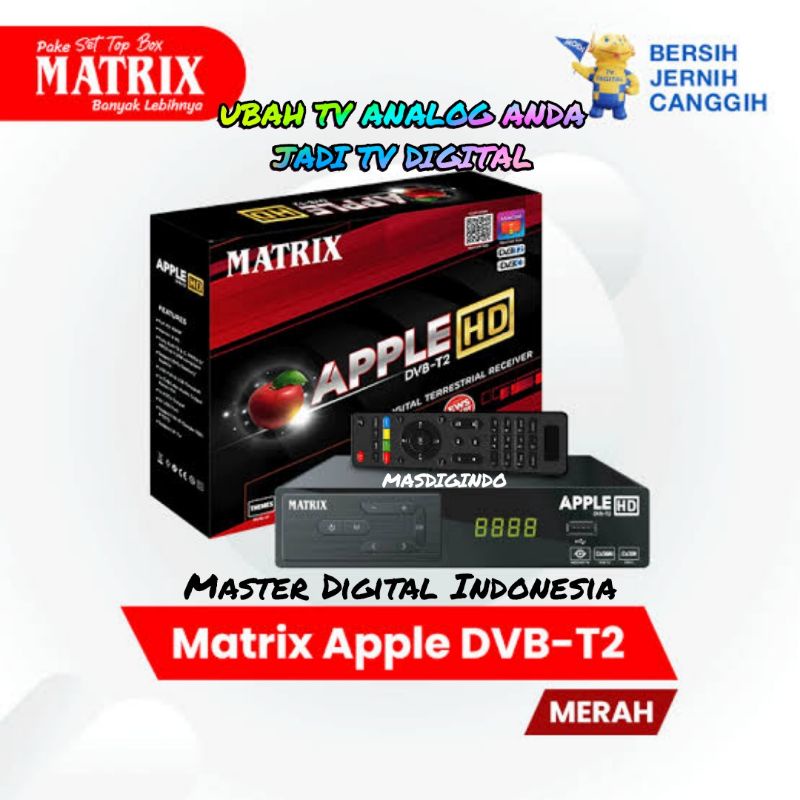 Set Top Box Matrix Apple Merah HD Set Top Box TV Digital Matrix YouTube