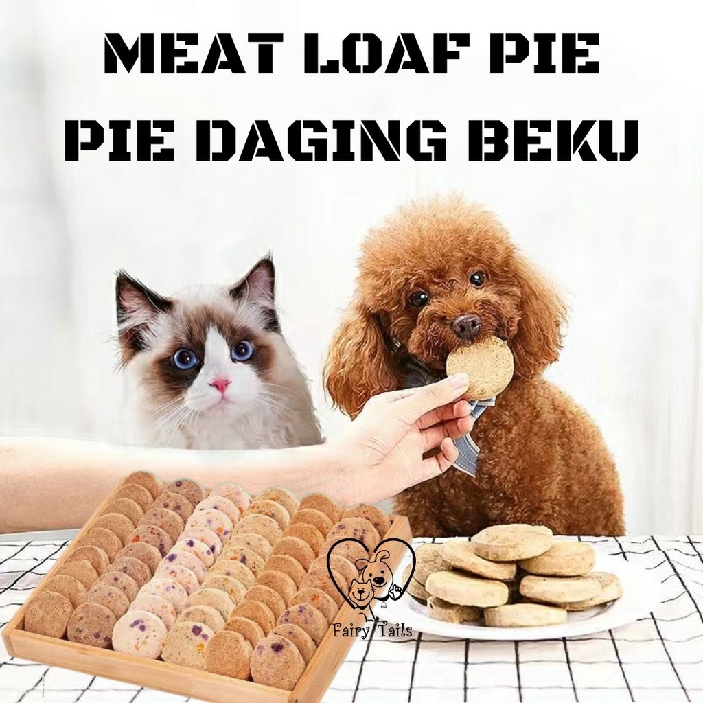 [Premium] Makanan Daging Kering Beku Meat Loaf Pie Snack Cemilan Sehat dan Lezat Untuk Anabul Kucing dan Anjing / Freeze Dried Snack for Pet Cat and Dog