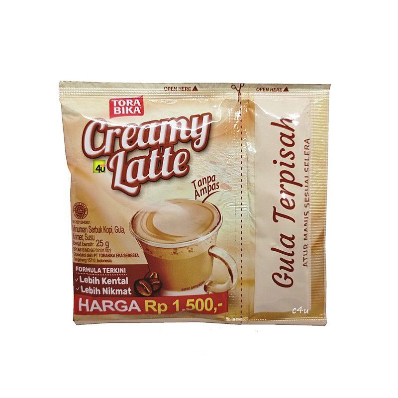 

Kopi Torabika Creamy Late 25 gr per Sachet