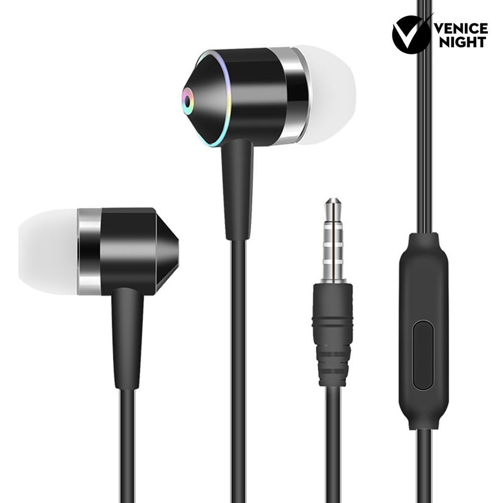 (VNEP) (Berkabel) Universal 3.5mm Plug In-Ear Musik Bass Earphone Olahraga Headset dengan Mic