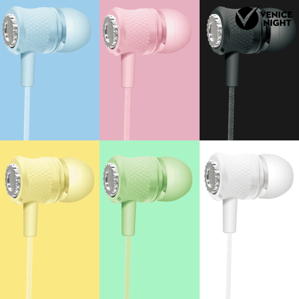 (VNEP) (Berkabel) Earbud Sensitif Demam Kualitas Suara Universal 3.5mm In-ear Student Surround Gaming Earbud untuk Lari