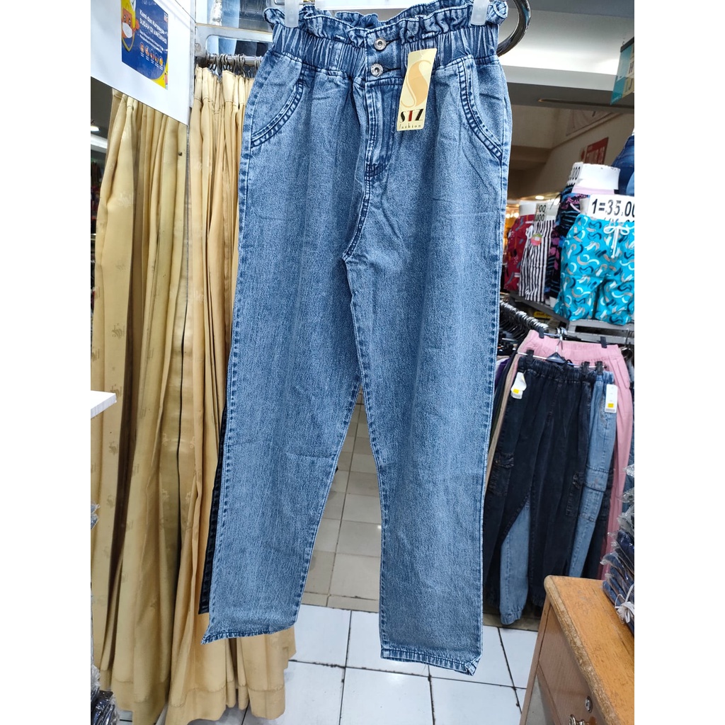 Baggy Jeans Kekinian Reseleting Kancing Hidup