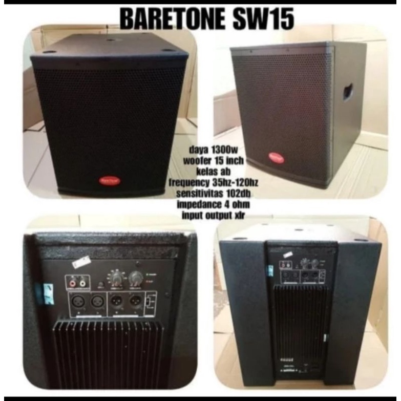 Subwoofer aktif 15 inch baretone sw15 original baretone sw 15
