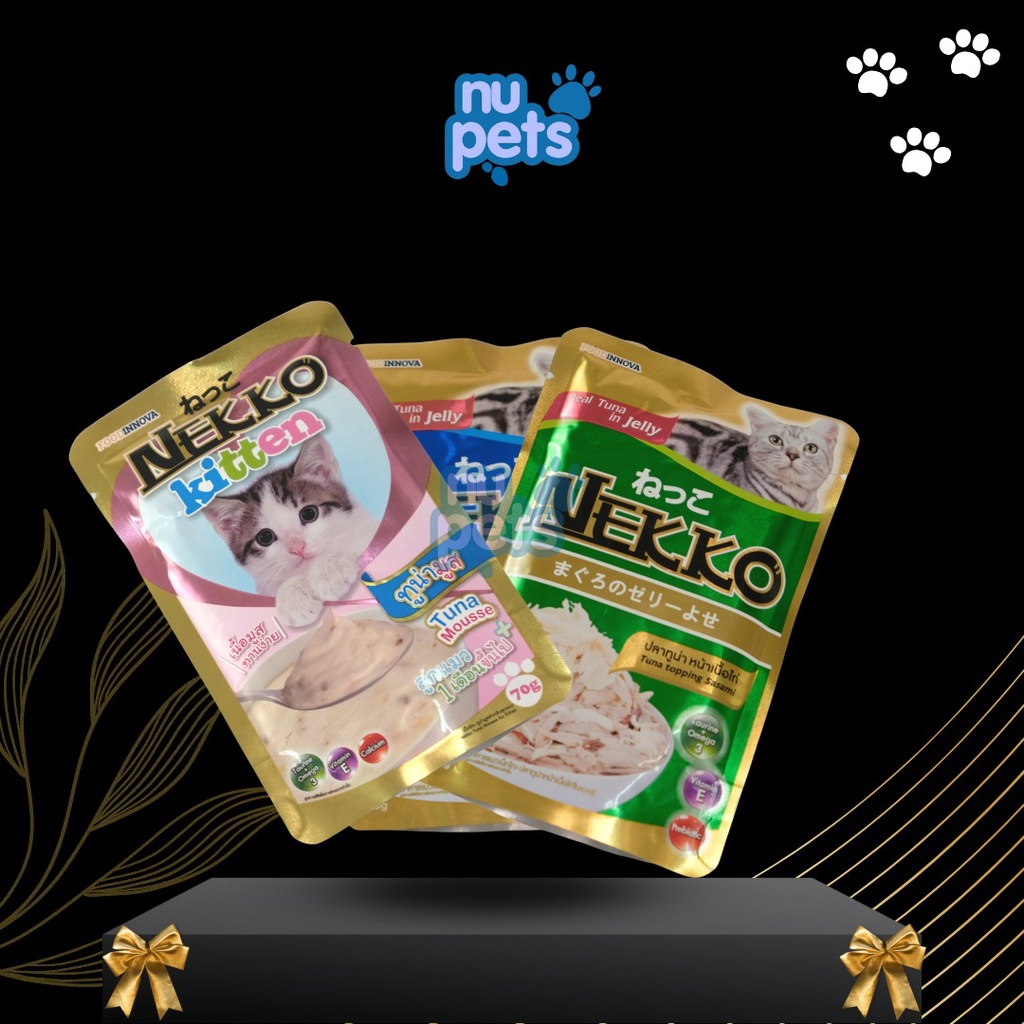 NEKKO POUCH Wet Cat Food 70GR 70 gr makanan kucing basah sachet