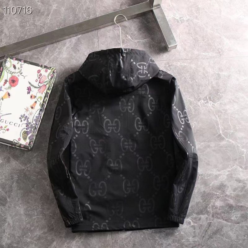 jaket cowok import jacket hoodie pria gc parasut branded mirror hitam p1shoes gg