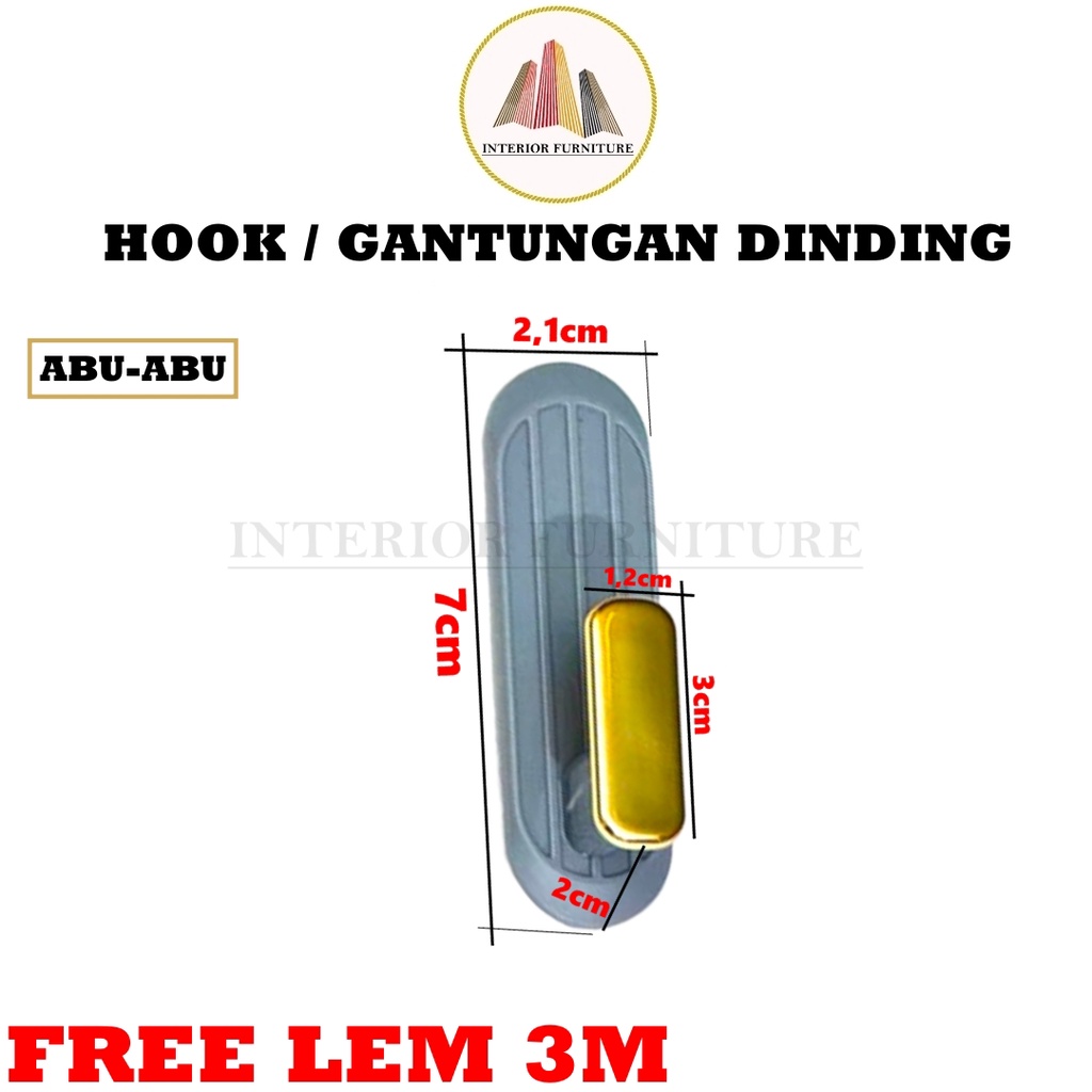 Hook Tempel Serbaguna Bisa Untuk Kait/Kunci/Baju/ Barang Lainnya