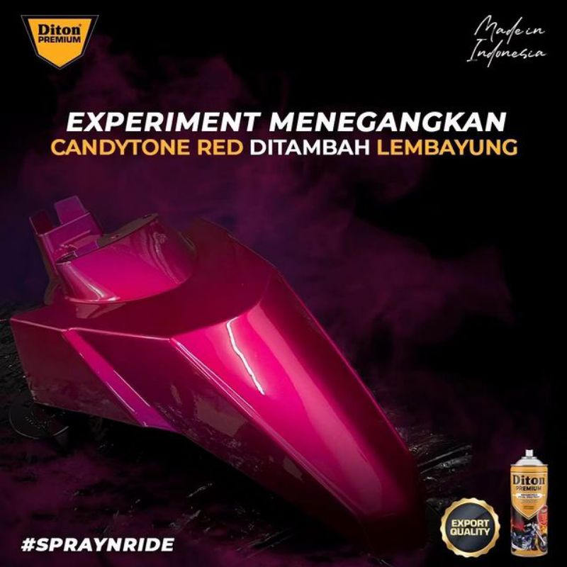 Pilok Merah Candy Tone Lembayung Violet Paket 5Klg Diton Premium Cat Semprot Sepeda Motor Mobil Velg