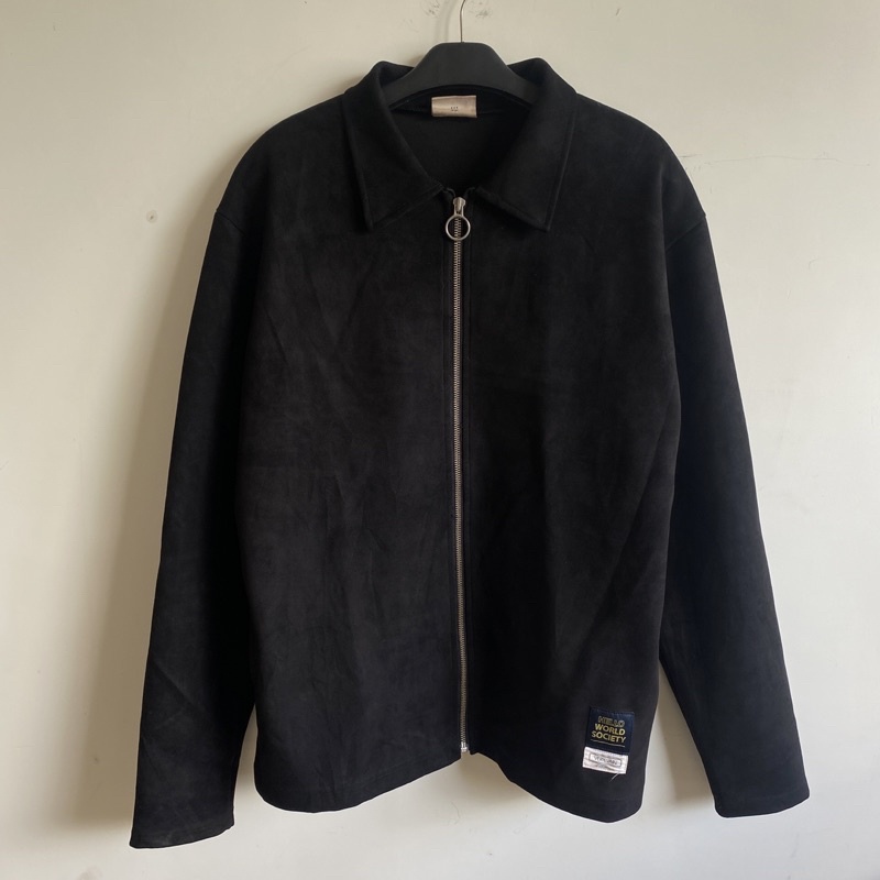 Casual jacket  bahan suede hitam second