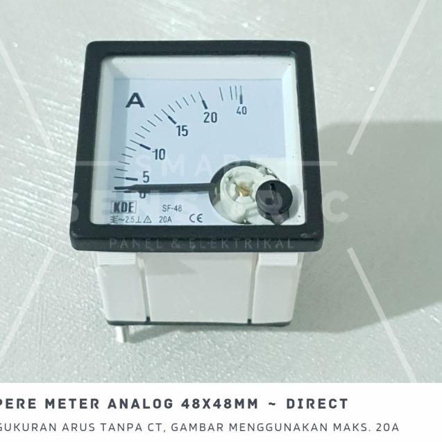 Panel Ampere Meter Analog SF-48 48x48 Direct 10A,20A,30A,40A,50A - 50/5A