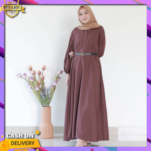 Baju Gamis Elegan  Premium Pesta Kondangan Mewah Perempuan Dres Syari Gamis Lebaran Bju Muslimah Wan