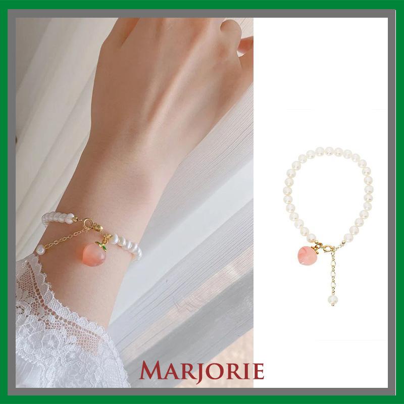 Gelang Mutiara Persik Pelajar Wanita Niche Design Sisters Couple Best Friends Gelang-MJD