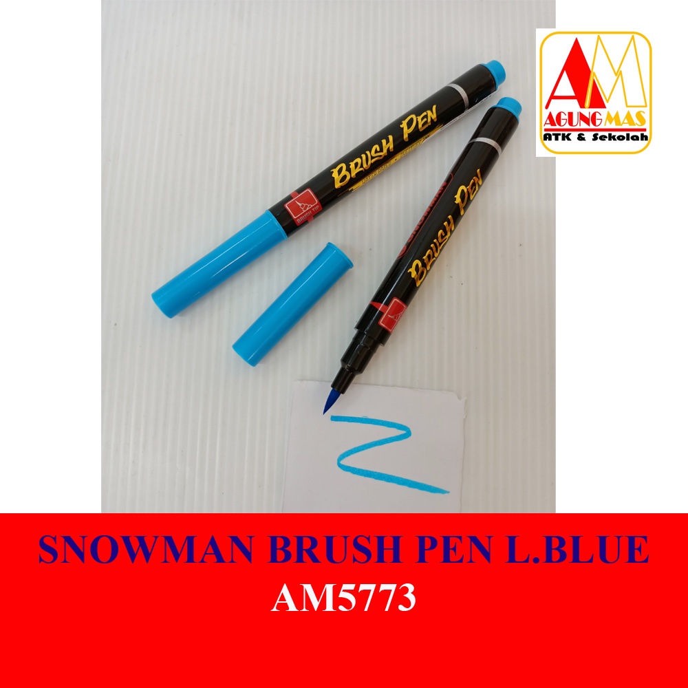

SNOWMAN BRUSH PEN L.BLUE