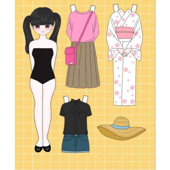 Jual Kiyowo Bp Bpan Bepean Mainan Orang Orangan Paper Doll Mainan