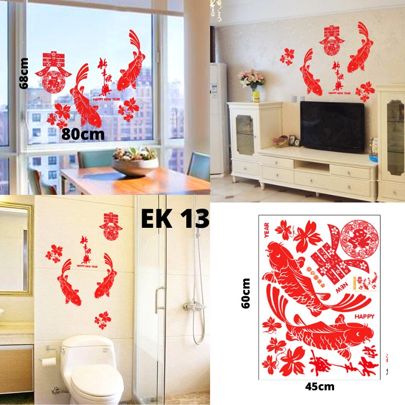 WALLSTICKER IMLEK WALL STIKER SETIKER STICKER DINDING TEMBOK IMLEX LEMARI KACA DAPUR KAMAR RUANG TAMU MOTIF IMLEK IMLEX CHINESE NEW YEAR TAHUN BARU CHINA CINA 2023 FU NATAL GANTUNGAN KAOS KAKI WALLPAPER PAPER HIASAN TEMPELAN IMLEK KELINCI HAMPERS SINC