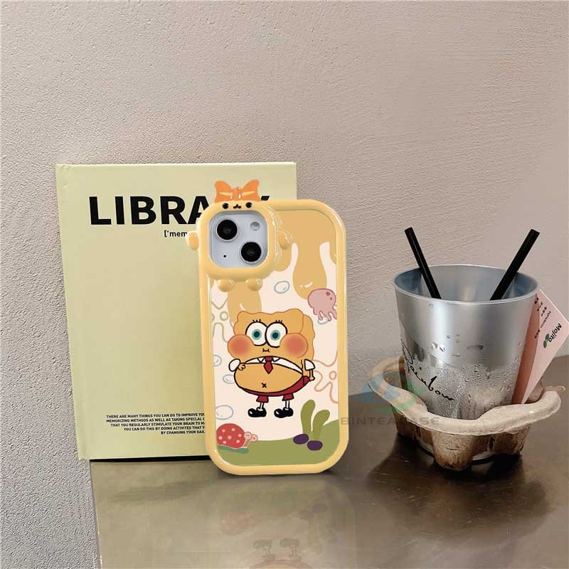 Samsung A14 M14 A04 A04S A13 A03 A03S A23 A22 A21S A12 A02S A11 A51 A30 A50 A52 A20S A10S M12 A32 4G Spongebob Dan Patrick Little Monster Frame Lensa Phone Case Binteacase