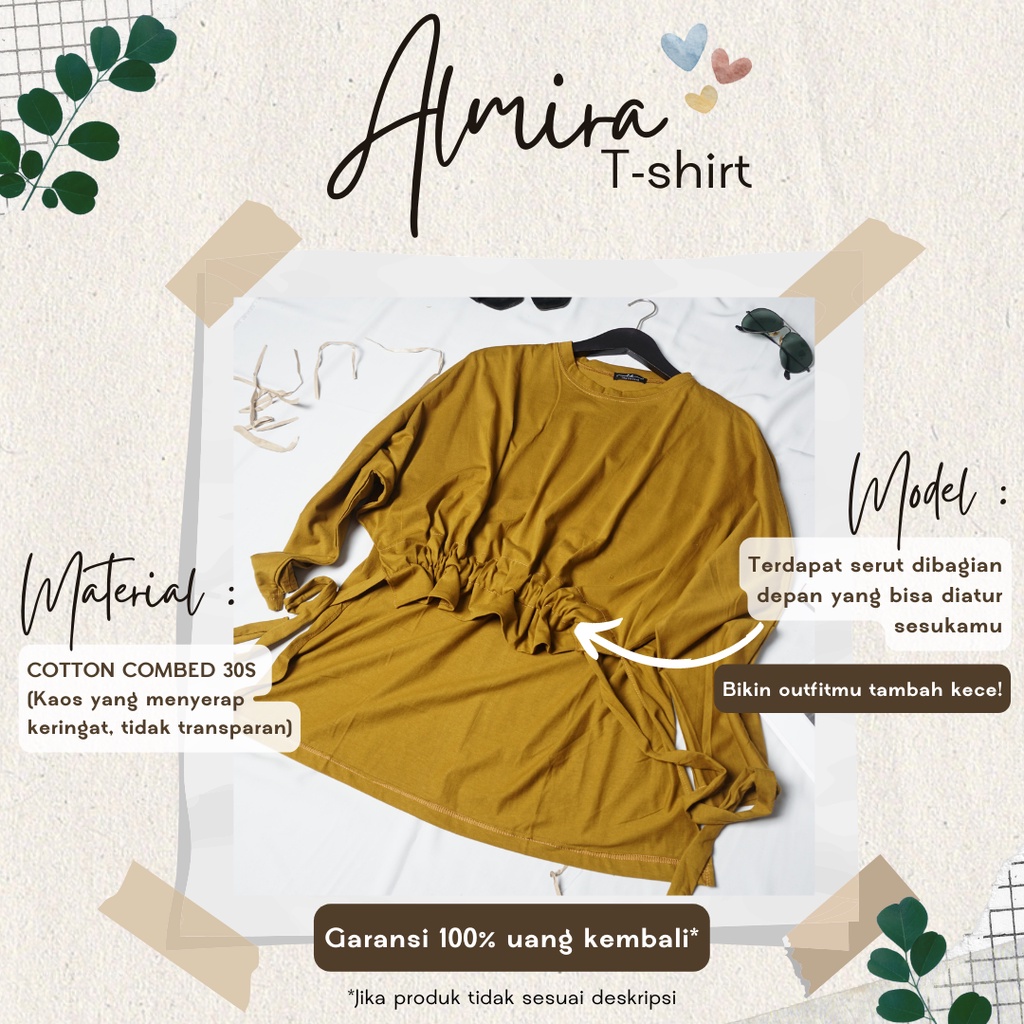 Almira Serut Tshirt by idellstore - Kaos serut depan adem premium korean tshirt