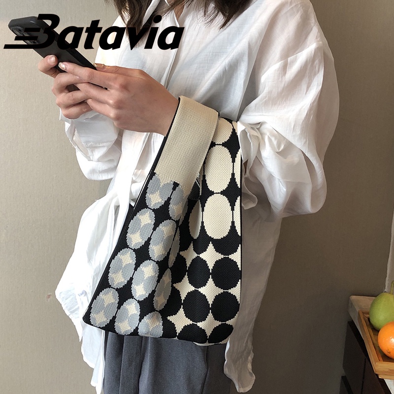 penyimpanan indah tas rajutan portabel kecil yang kuat dan tahan lama gaya ledakan bag BAG07