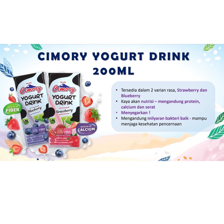 Cimory Yogurt Drink Strawberry &amp; Blueberry 200ml