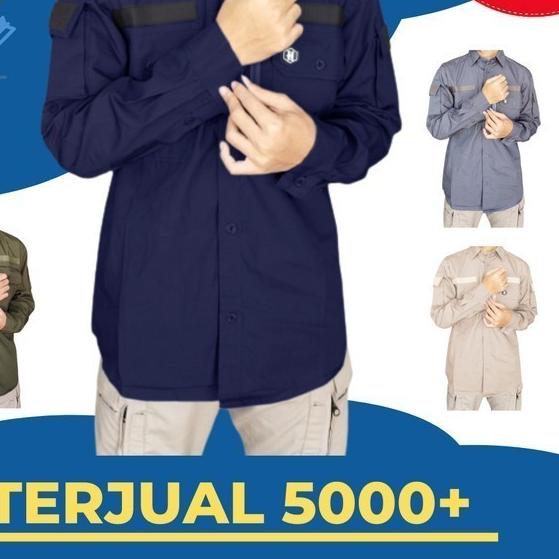 Kemeja PDL Lapangan Tactical Outdoor Lengan Panjang Baju Pdh Taktikal - Biru Dongker, XS