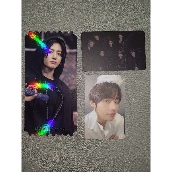 [READY] OFFICIAL PC PHOTOCARD HOLO TICKET MOTS 7 ONE PERSONA JUNGKOOK TAEHYUNG OT7