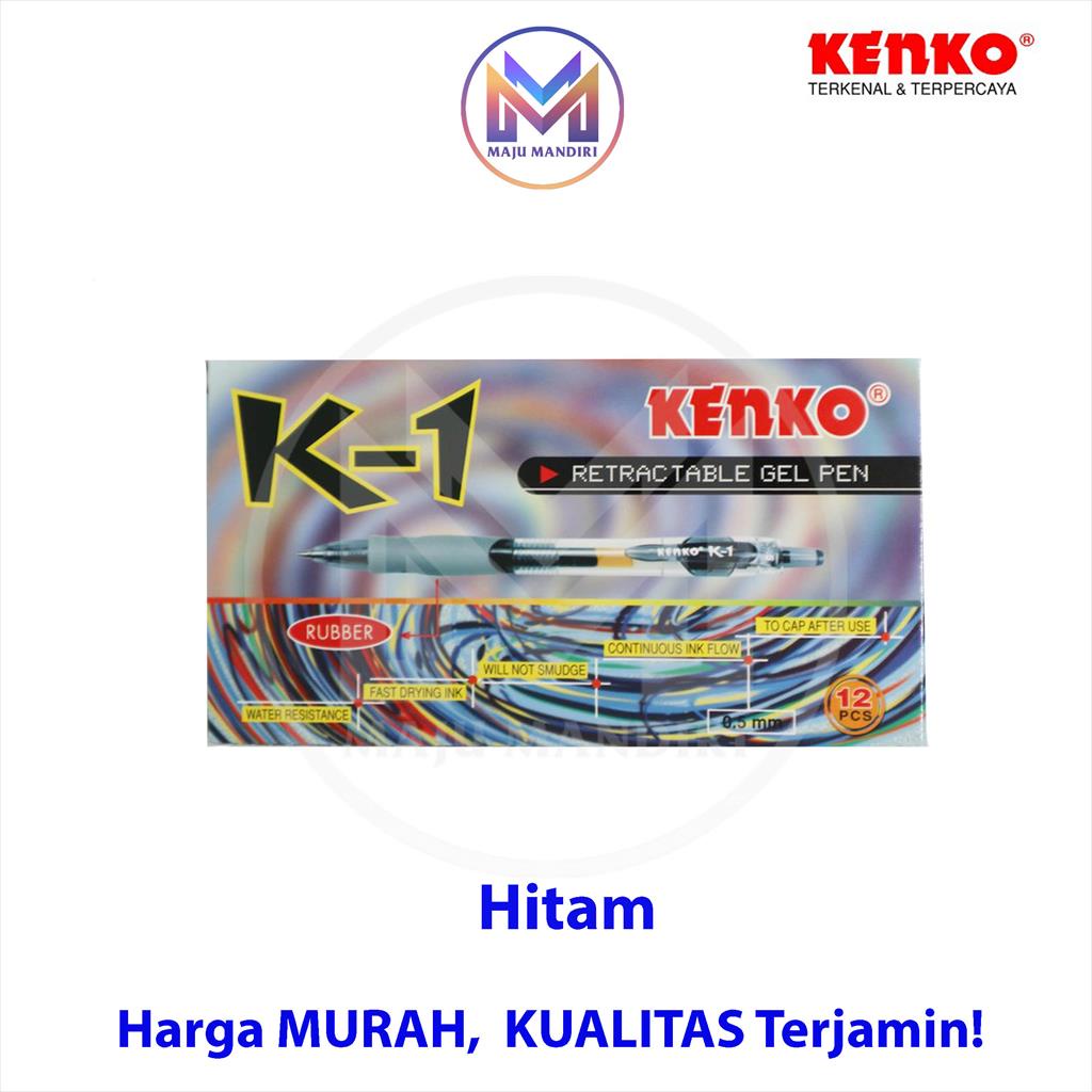 

RB Pen Gel Kenko K1 Cetek / Pulpen Cair K-1 Hitam - Biru