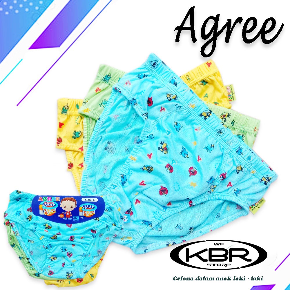 [1 pc 3pc 6 pc ] CD Agree Kids AK 23 Ak014 Warna | Celana Dalam Anak Agree Kids AK 23 ak 014 celana dalam anak