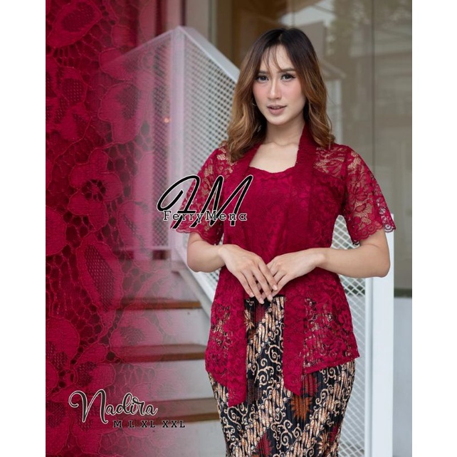 Kebaya Natalia / Kebaya Modern / Kebaya Natalan / Kebaya Modis / Kebaya Kutu Baru / Kebaya Lengan Pendek / Kebaya Non Hijab / Kebaya Wisuda Modern