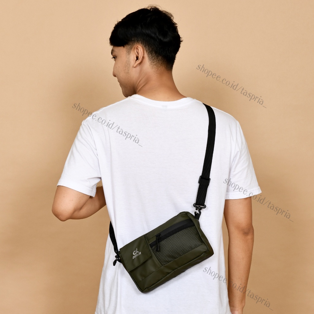 Diff.id - Tas Selempang Pria LEXUS Sling Bag Clutch Bag Cowok Waterproof Hand Bag Anti Air Sling Bag Kulit Waistbag Terbaru