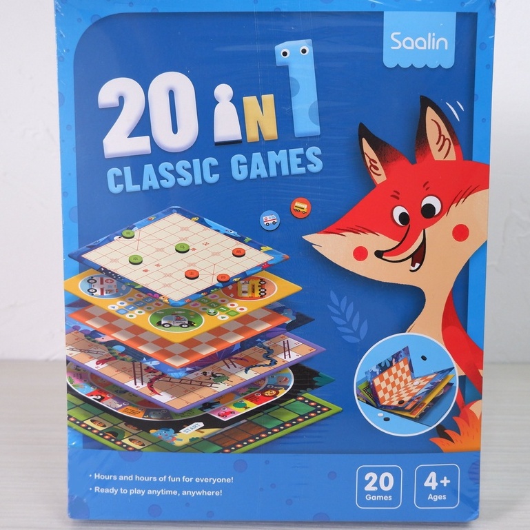 Saalin 20in1 Classic Board Game Mainan Edukasi Anak MAINAN HOBI KADO ANAK TOYS KID Mainan Kado Ultah