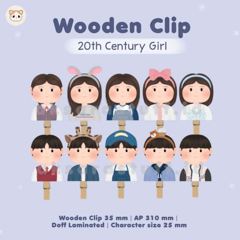 

WOODEN CLIP KDRAMA MOVIE 20TH CENTURY GIRL | IF YOU WISH UPON ME | KDRAMA MERCHANDISE | FANKIT KDRAMA